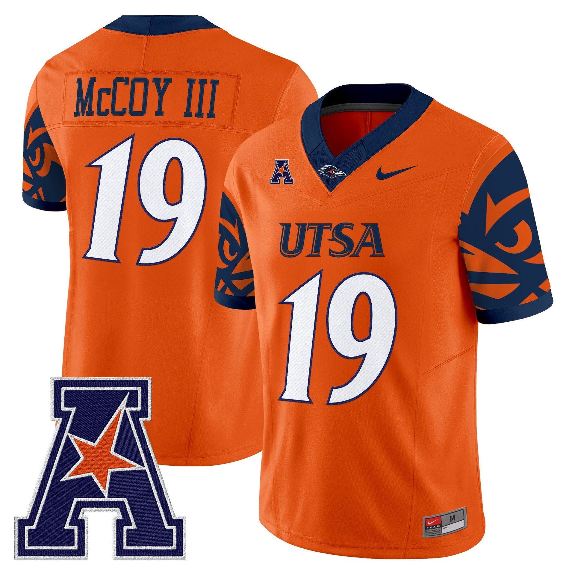 Willie McCoy III Jersey #19 UTSA Roadrunners 2025 Limited V2 Stitched Orange