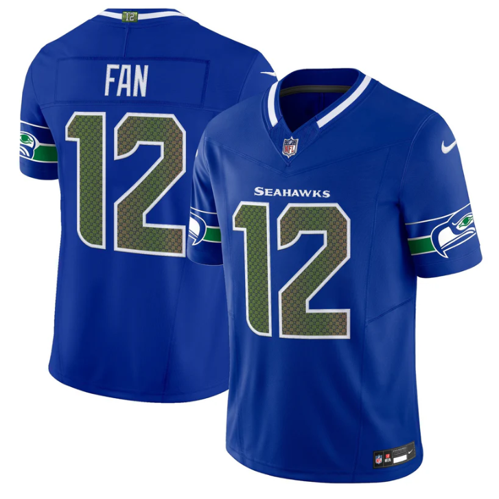 12th Fan Jersey #12 Seahawks 2025 Rivalries Vapor Limited Stitched