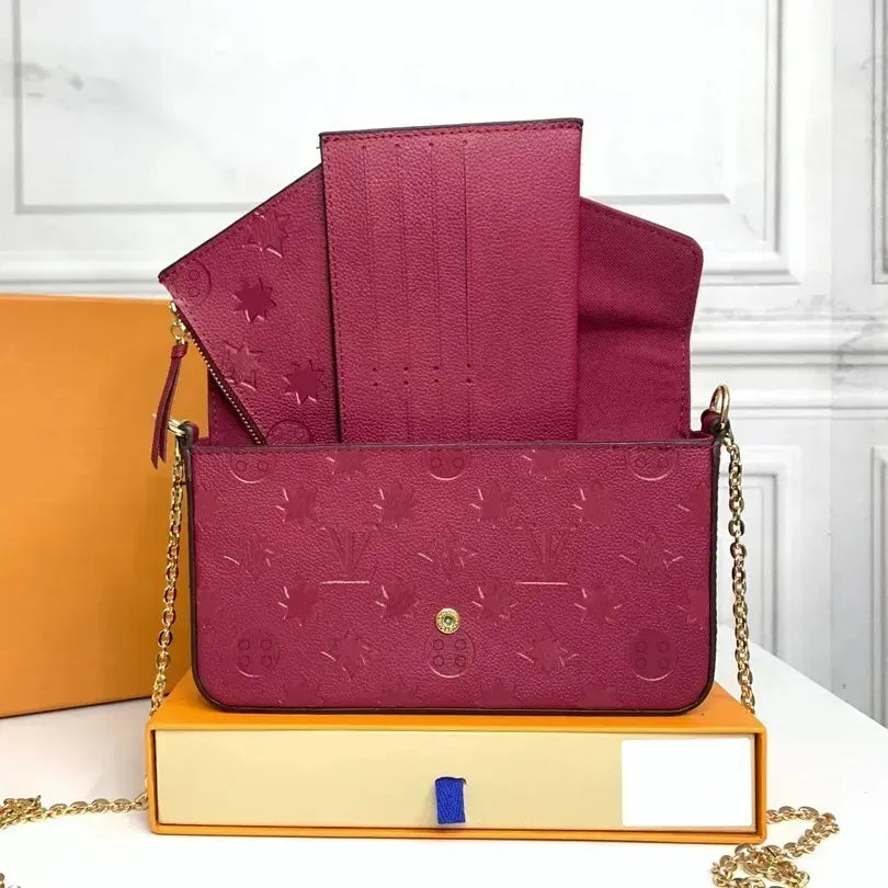 Retro Luxury Designer Purse Apricot Patterned Women’s Shoulder Bag