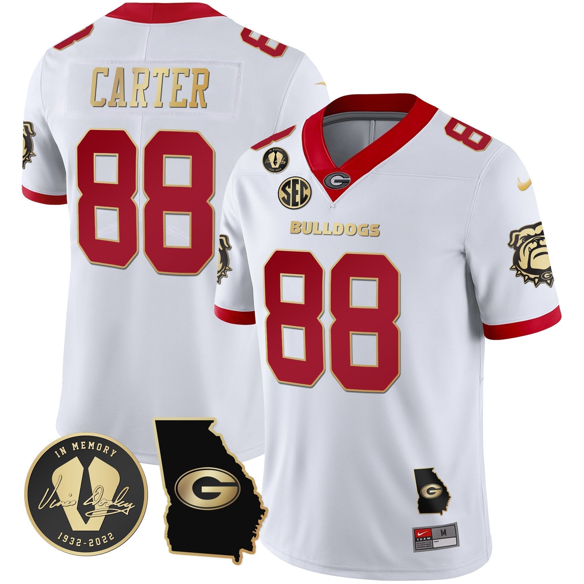 Men Georgia Bulldogs 2023 Vapor Jersey - Georgia Map - All Stitched