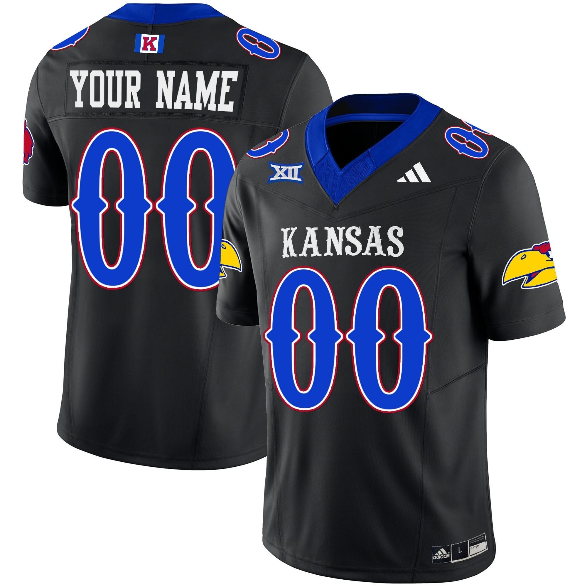 Custom Kansas Jayhawks Jersey Blackhawk Vapor Limited Stitched All Colors