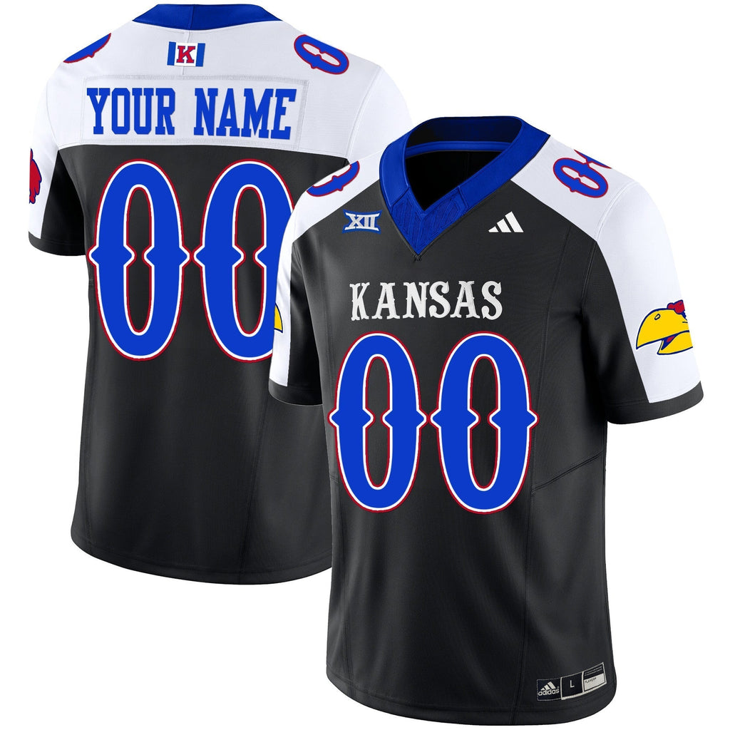 Custom Kansas Jayhawks Blackhawk Vapor Limited Jersey - All Stitched