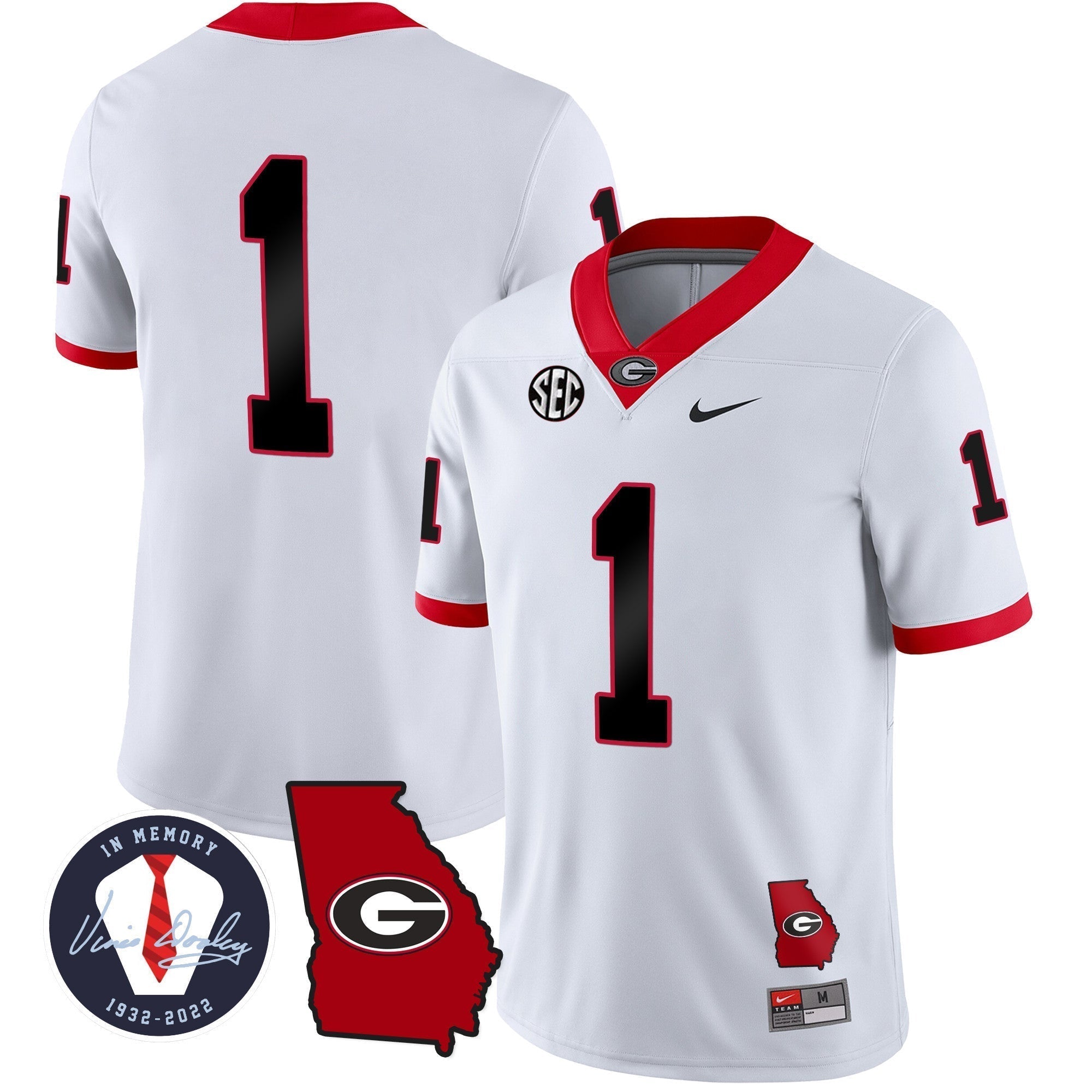 Men Georgia Bulldogs 2023 Vapor Jersey - Georgia Map - All Stitched