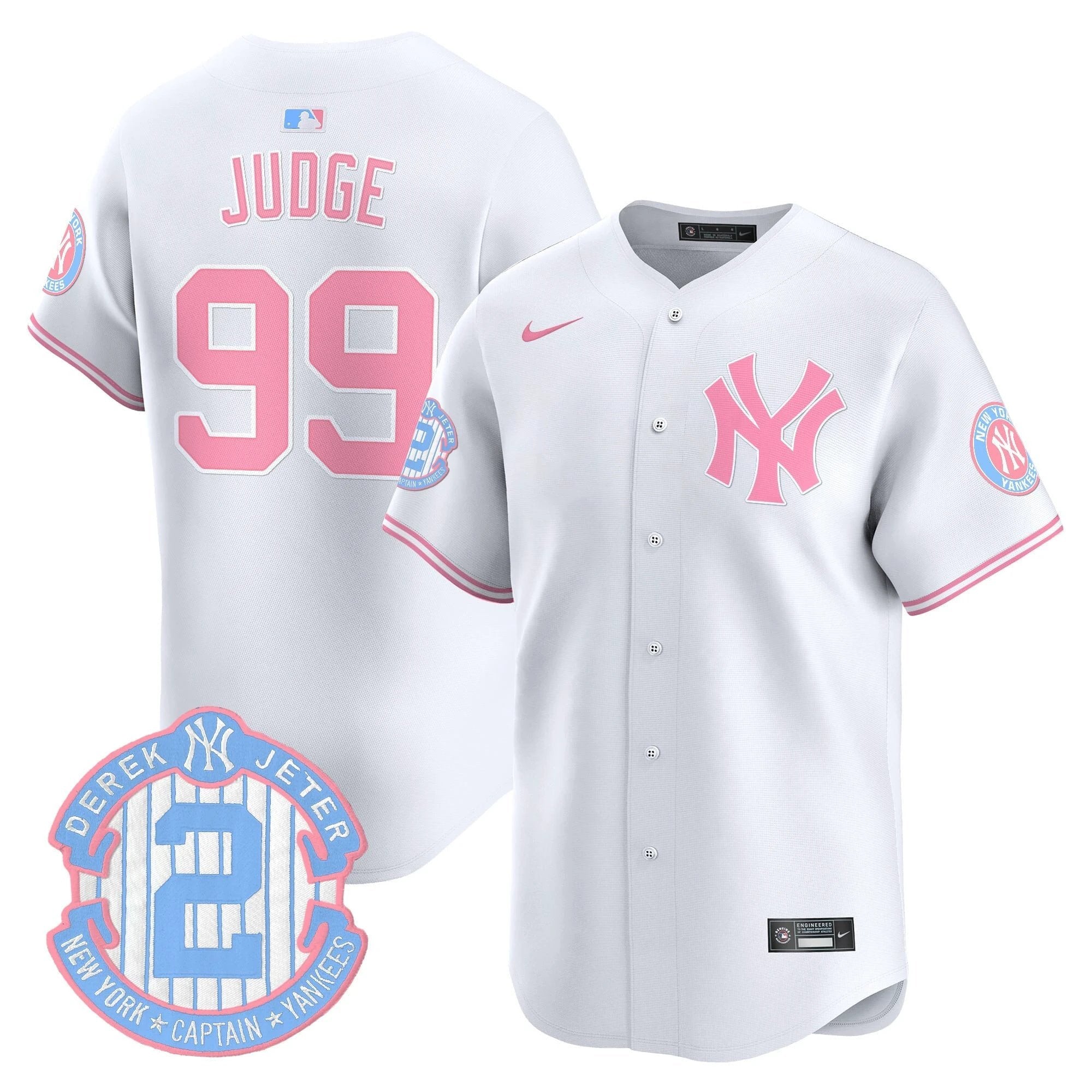 Unisex Yankees Bubblegum Pink Vapor Premier Limited Jersey - All Stitched