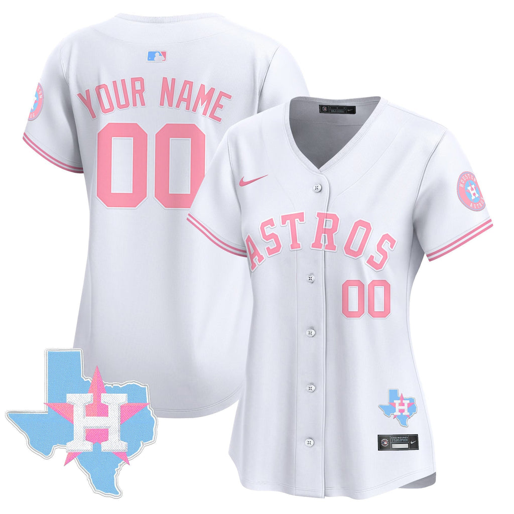 Astros Bubblegum Pink Vapor Premier Limited Custom Jersey - All Stitched