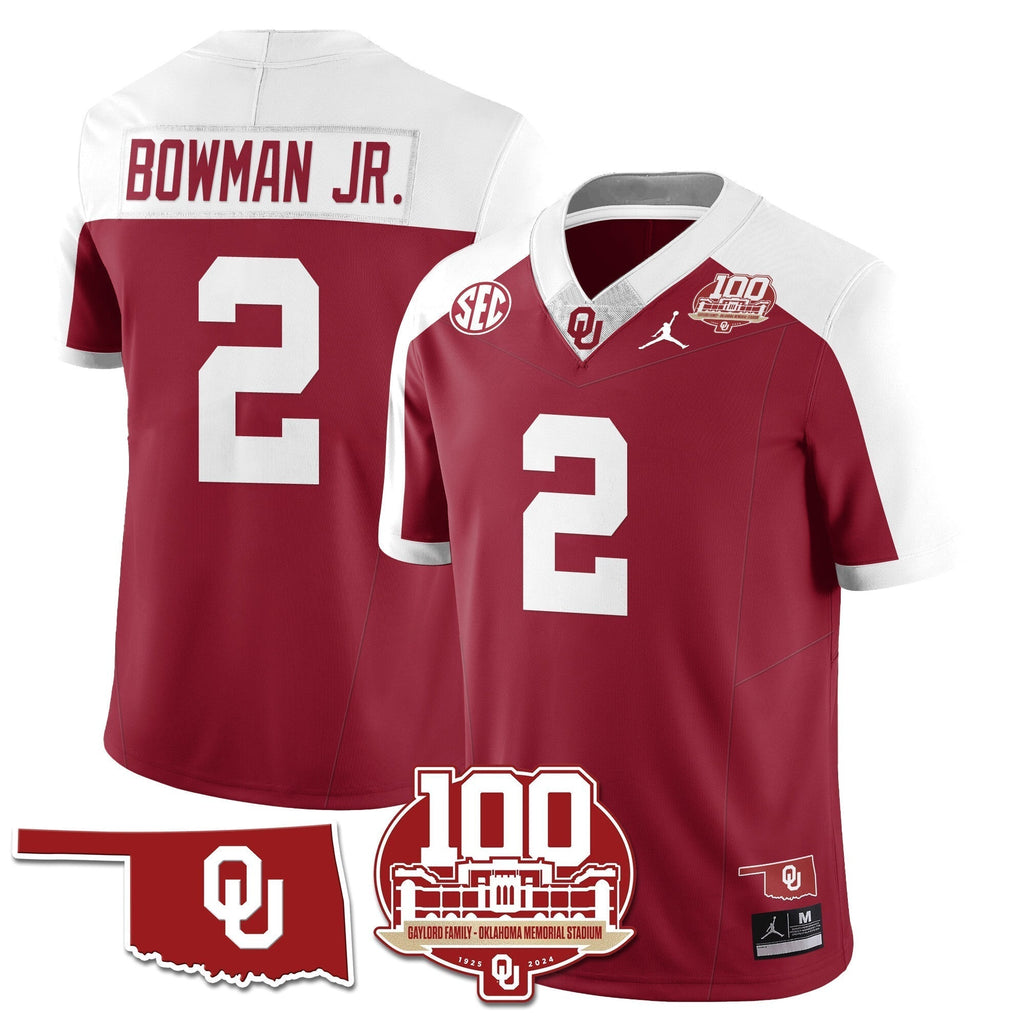 Men Oklahoma Sooners 1946-56 Throwback Uniforms - 100th Season - All Stitched