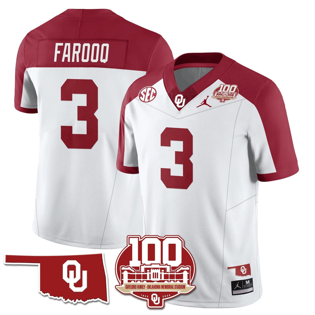 Men Oklahoma Sooners 1946-56 Throwback Uniforms - 100th Season - All Stitched