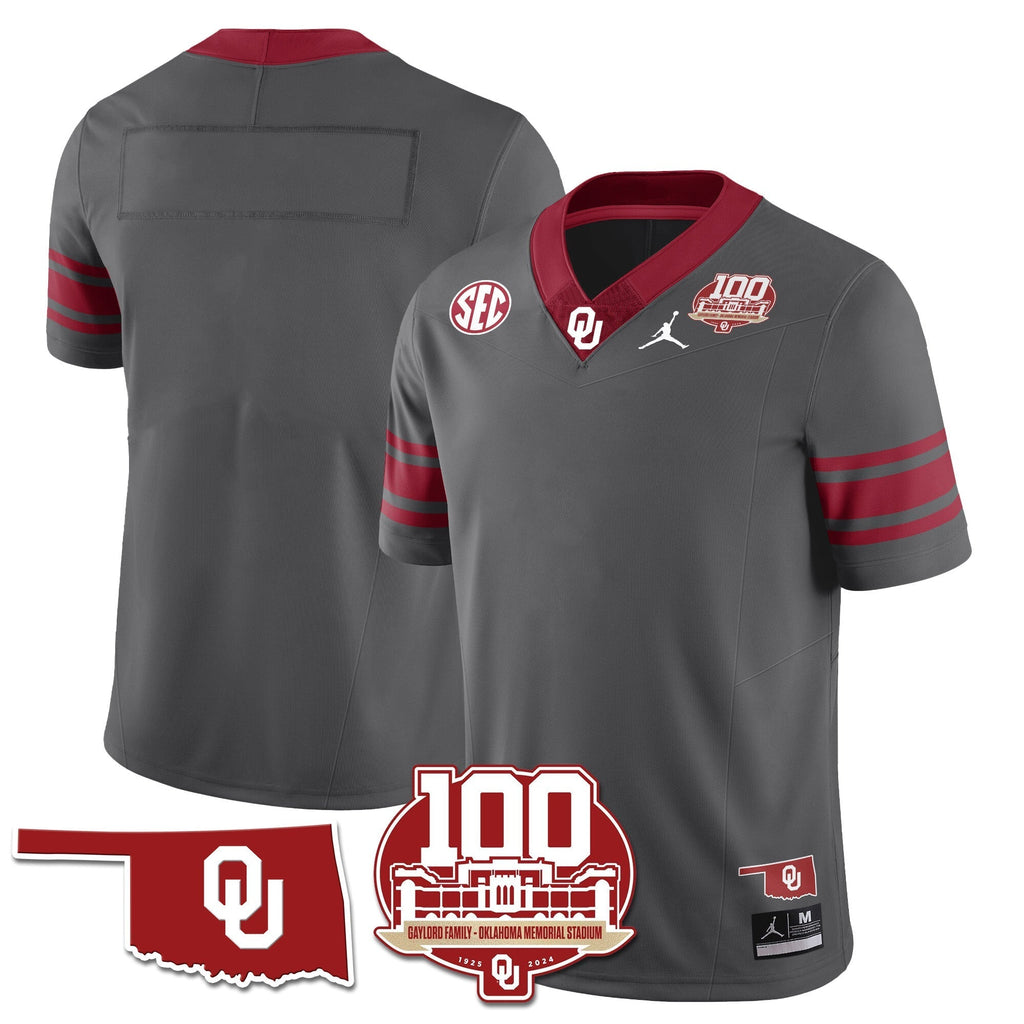 Men Oklahoma Sooners 1946-56 Throwback Uniforms - 100th Season - All Stitched