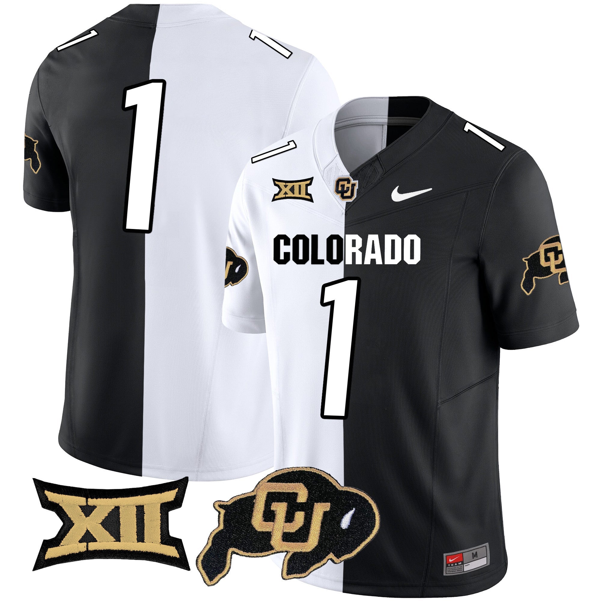Men Colorado Buffaloes Vapor Limited Jersey V2 - Big 12 XII Patch - All Stitched