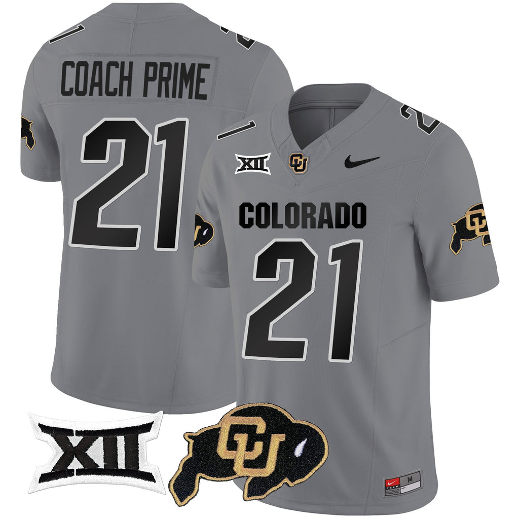 Men Colorado Buffaloes Vapor Limited Jersey V2 - Big 12 XII Patch - All Stitched