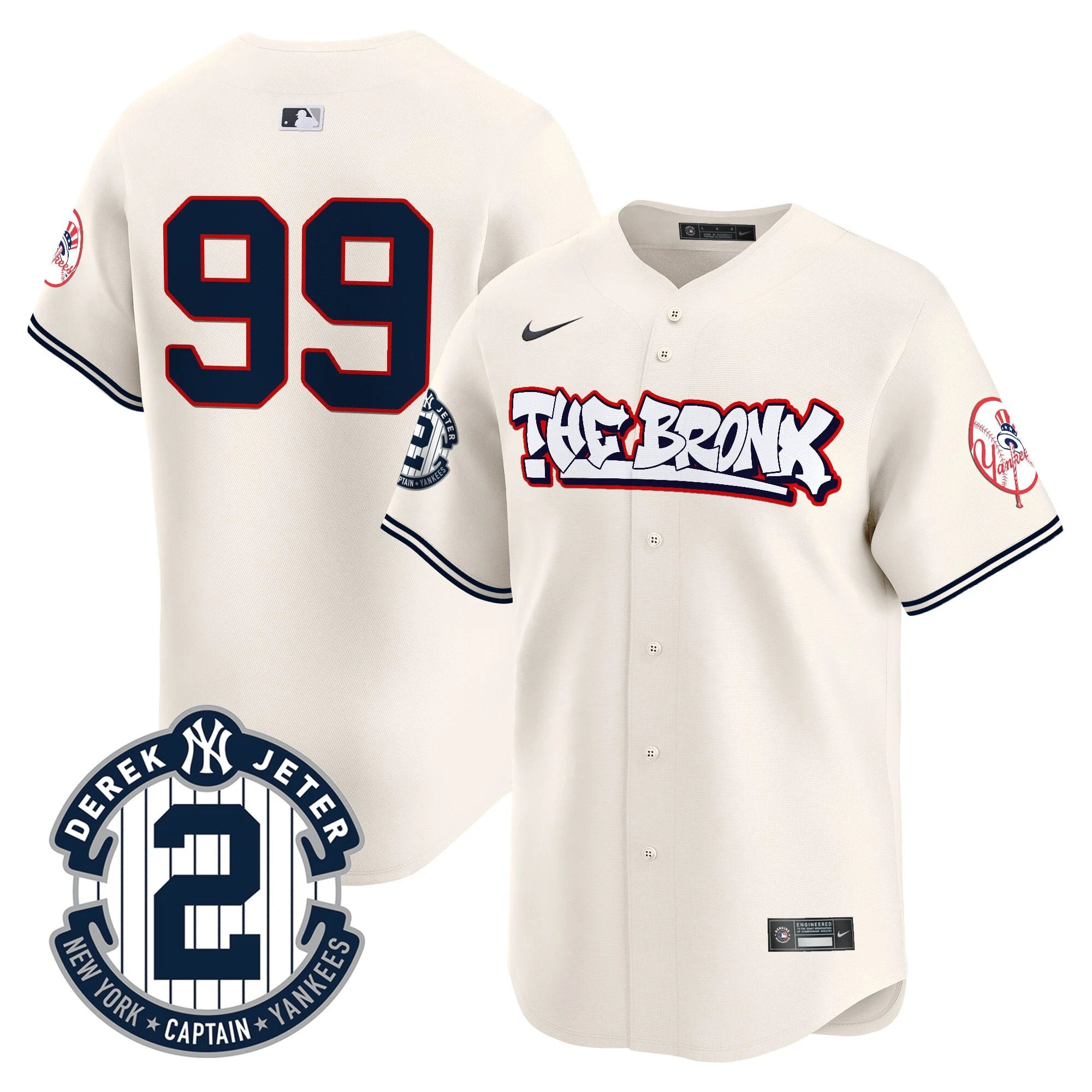 Yankees The Bronx Graffiti Vapor Premier Limited Jersey V8 - All Stitched