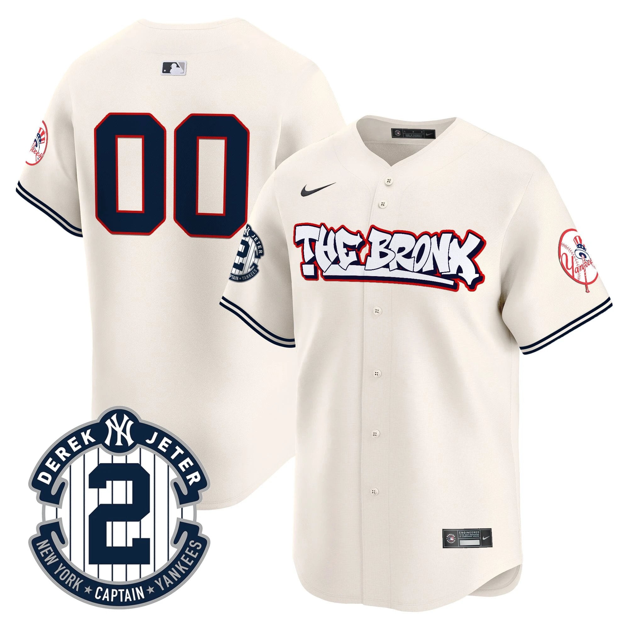 Yankees The Bronx Graffiti Vapor Premier Limited Custom Jersey V8 - All Stitched