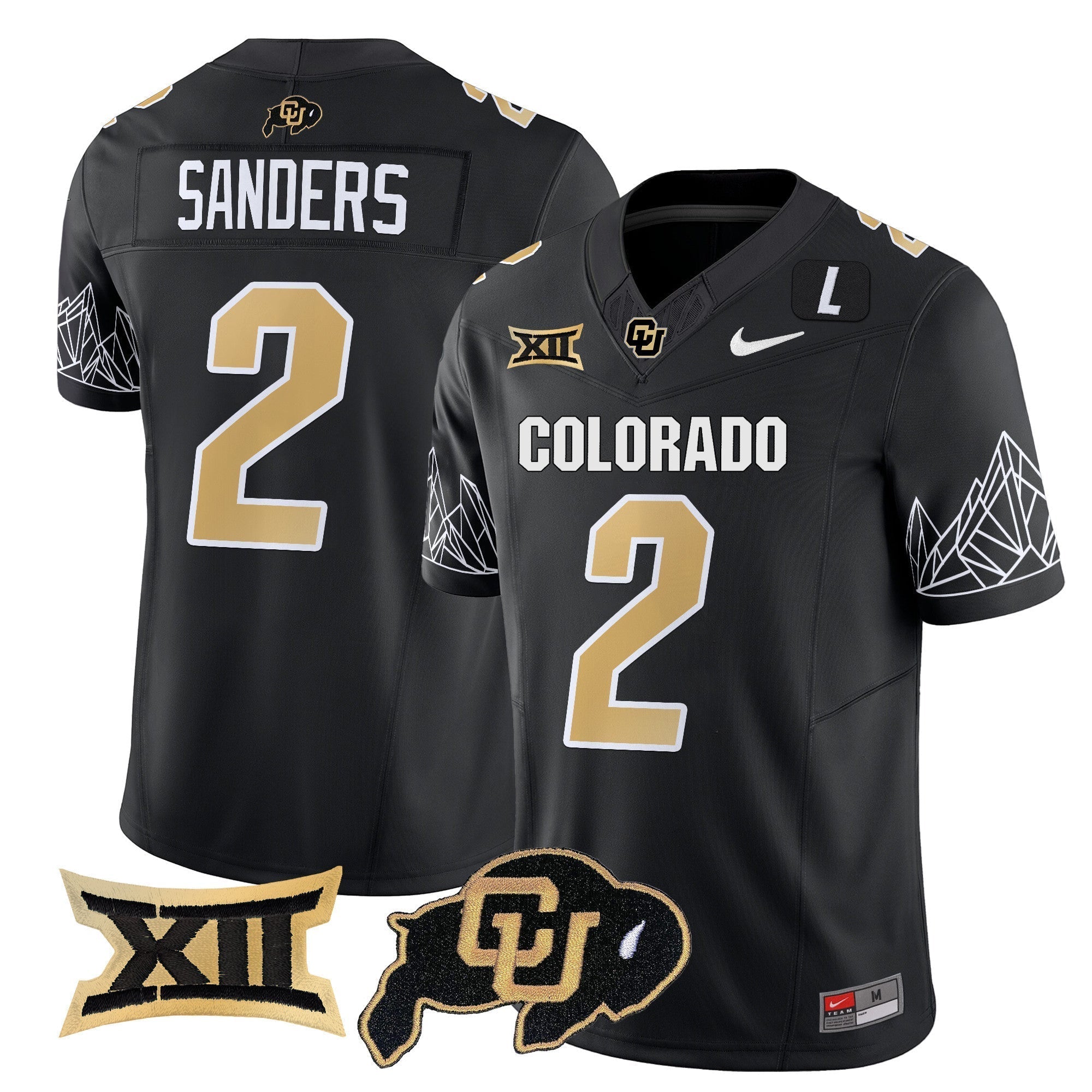 Men Colorado Buffaloes Vapor Limited Jersey V3 - Big 12 XII Patch - All Stitched