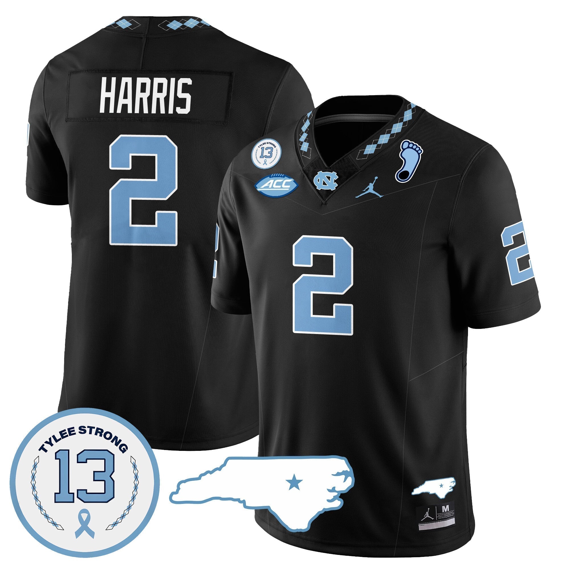 Men North Carolina Tar Heels Football 2024 Vapor Jersey - All Stitched