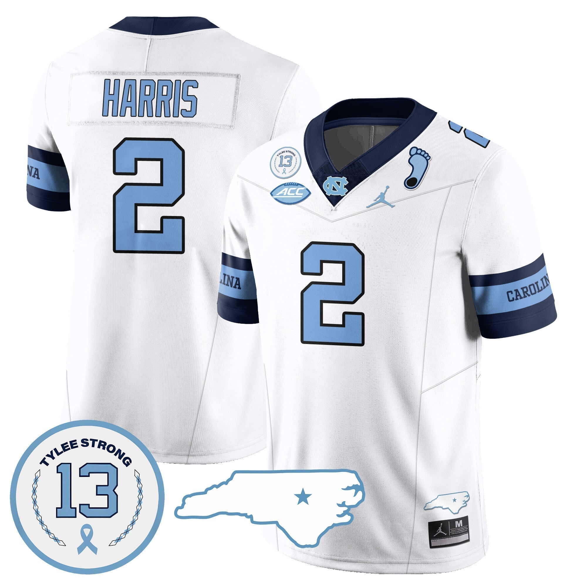 Men North Carolina Tar Heels Football 2024 Vapor Jersey - All Stitched