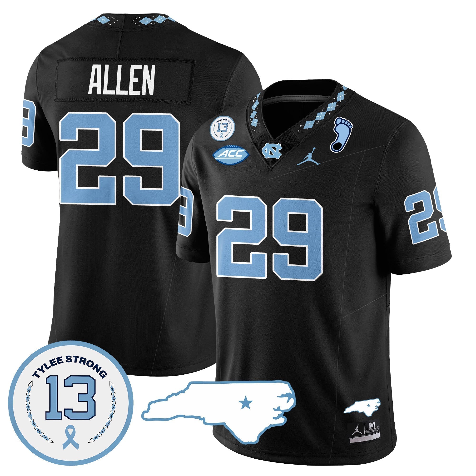 Men North Carolina Tar Heels Football 2024 Vapor Jersey - All Stitched