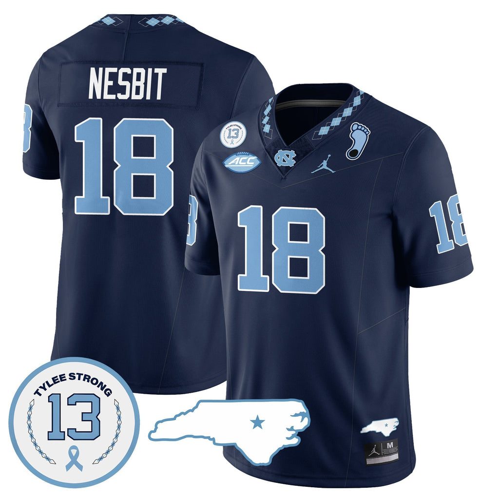 Men North Carolina Tar Heels Football 2024 Vapor Jersey - All Stitched