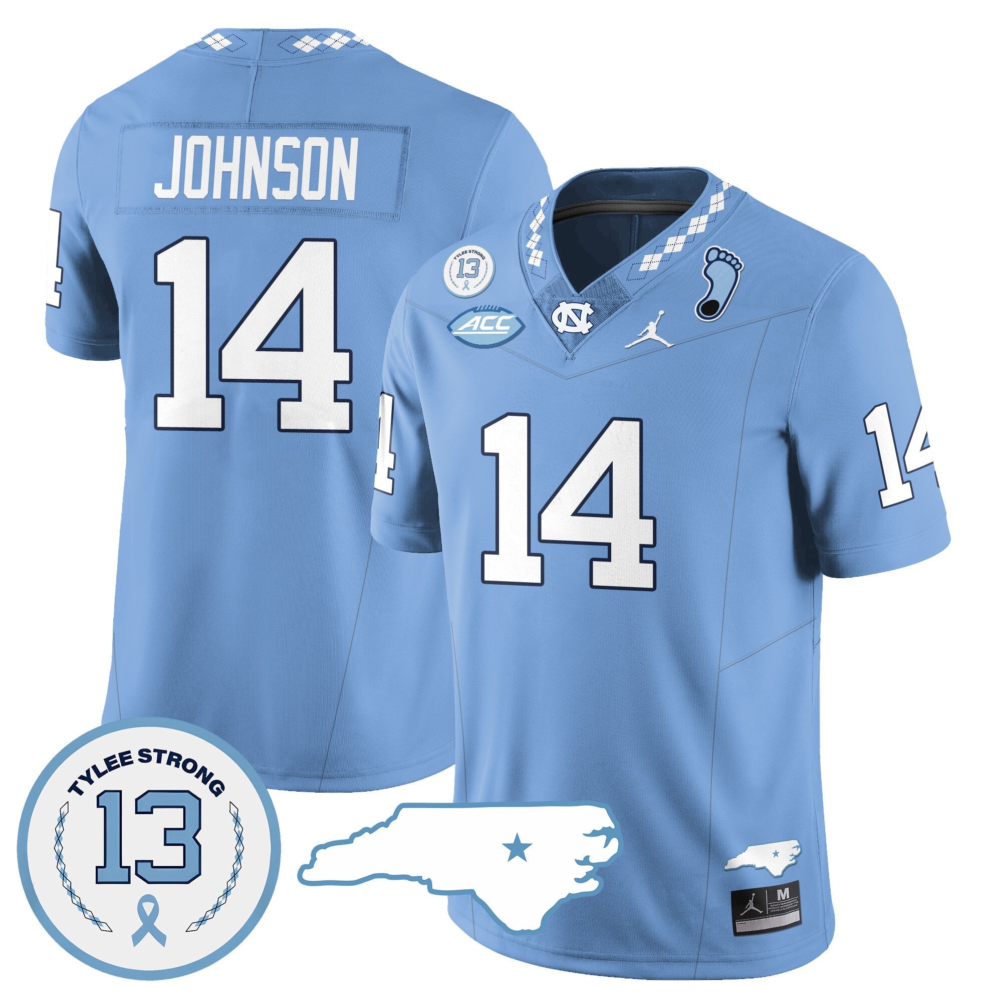 Men North Carolina Tar Heels Football 2024 Vapor Jersey - All Stitched