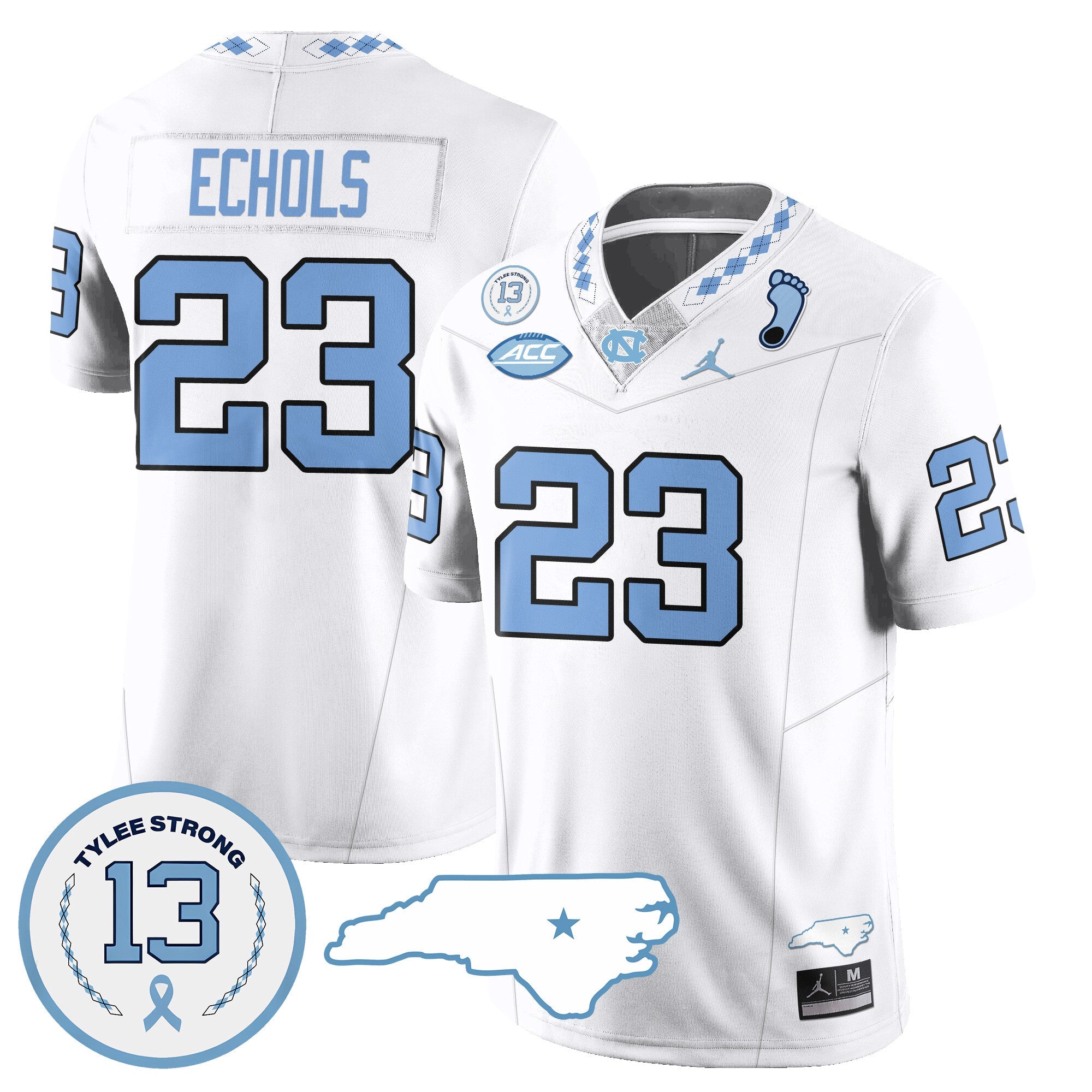 Men North Carolina Tar Heels Football 2024 Vapor Jersey - All Stitched