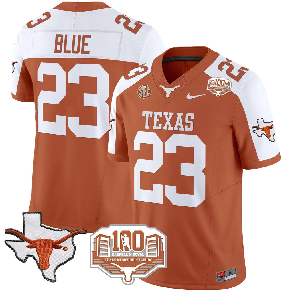 Men Texas Longhorns 2024 Vapor Limited Jersey - 100 years of Darrell K Royal - All Stitched