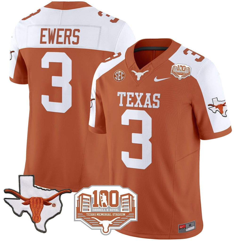 Men Texas Longhorns 2024 Vapor Limited Jersey - 100 years of Darrell K Royal - All Stitched