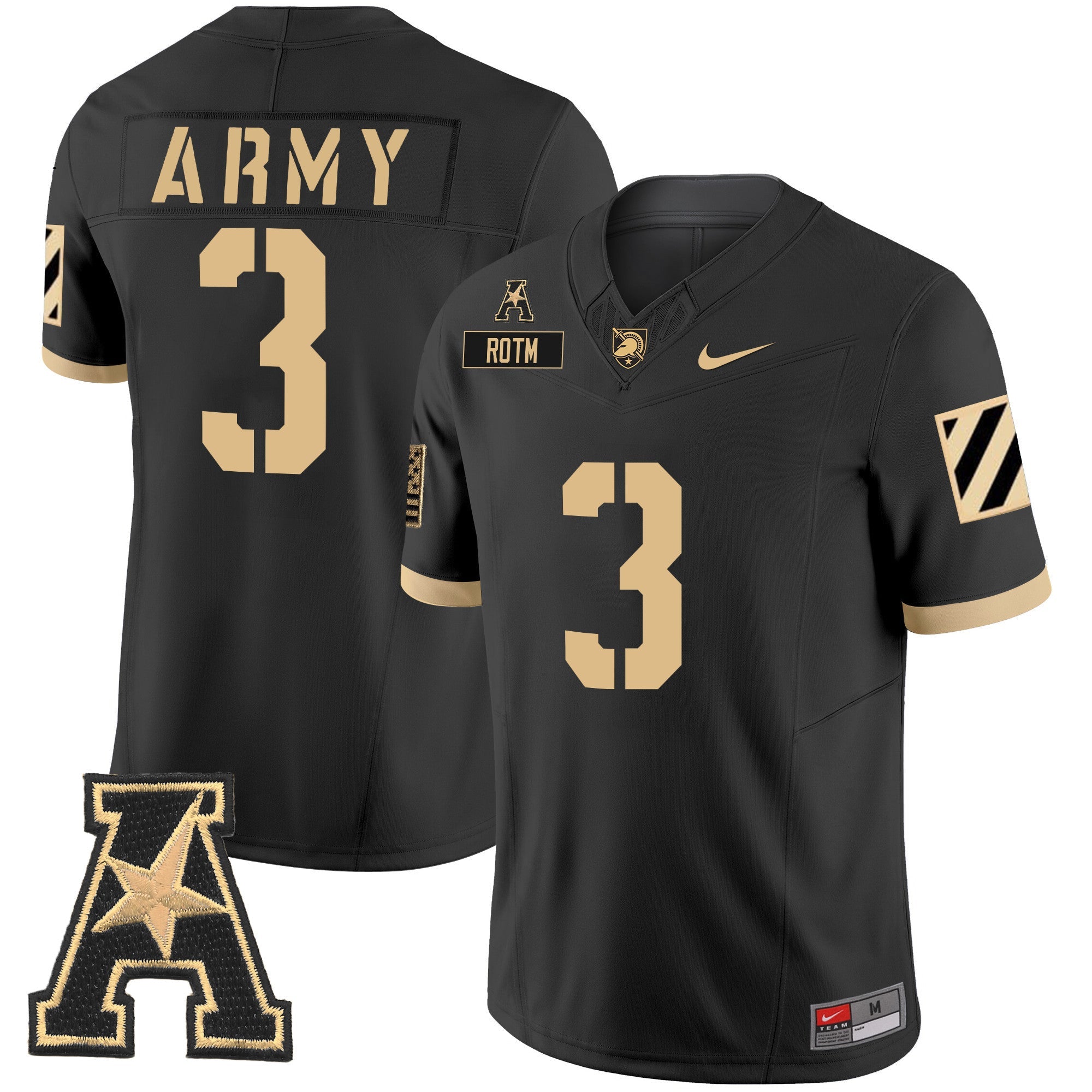 Men Army Black Knights 2024 Vapor Limited Jersey - AAC Patch - All Stitched