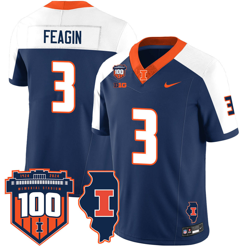 Men Illinois Football Vapor Jersey - All Stitched