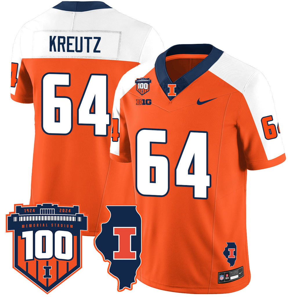 Men Illinois Football Vapor Jersey - All Stitched
