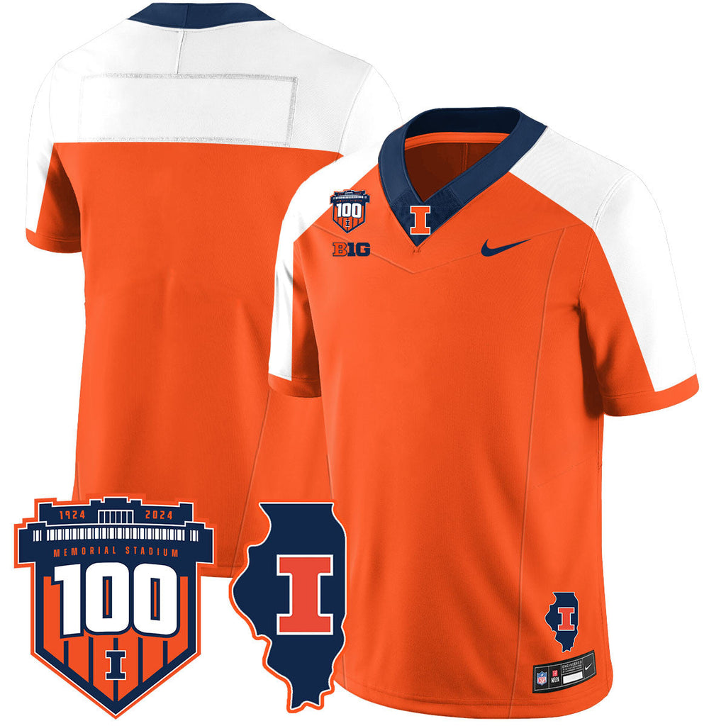 Men Illinois Football Vapor Jersey - All Stitched