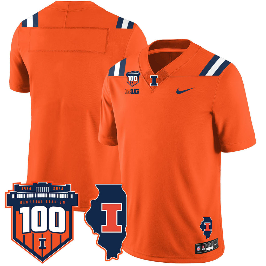 Men Illinois Football Vapor Jersey - All Stitched