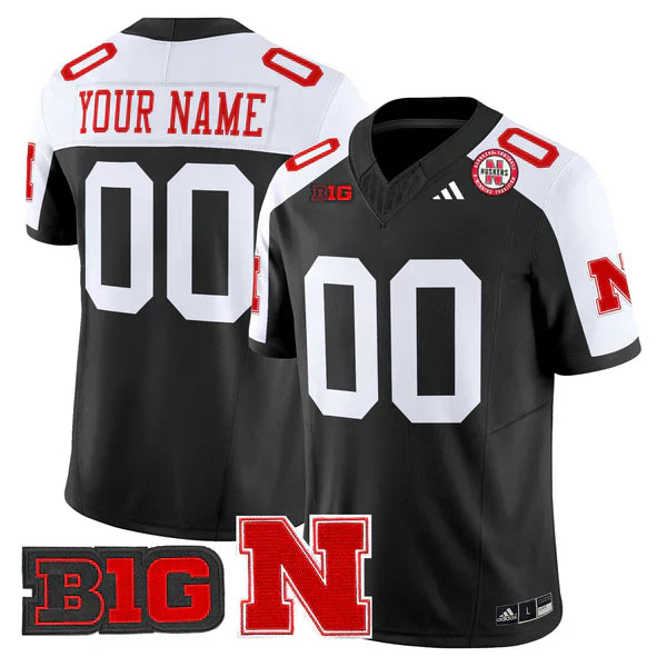 Custom Nebraska Football Jersey Name, Number 2025 "Blackout" - All Stitched