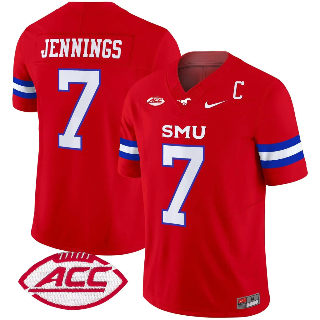 Men SMU Mustangs Football 2025 Vapor Limited Jersey - Stitched