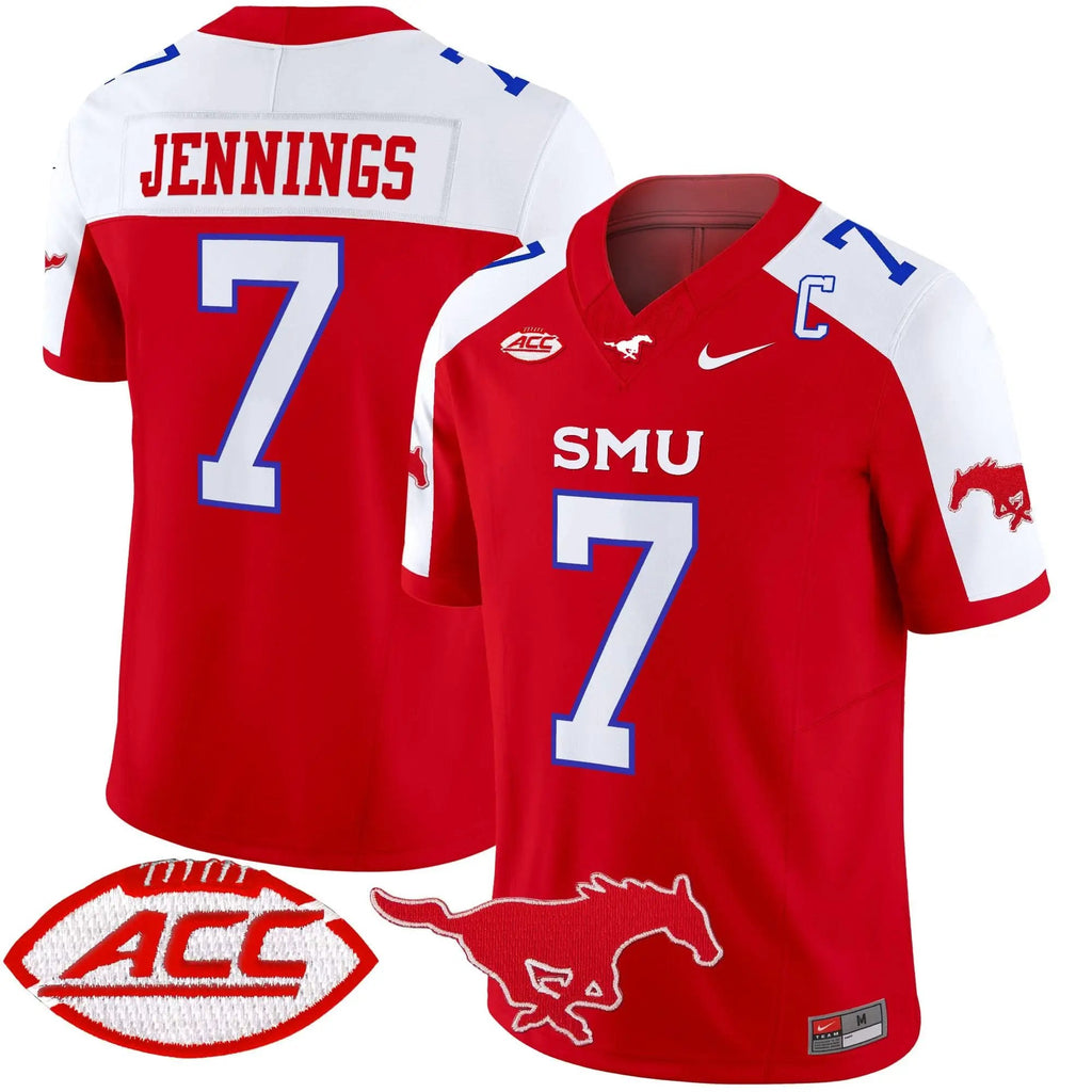 Men SMU Mustangs Football 2025 Vapor Limited Jersey - Stitched