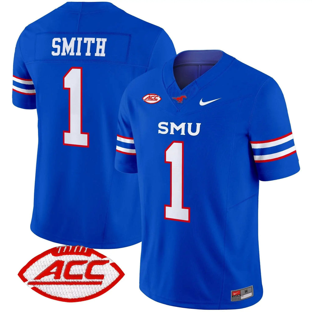 Men SMU Mustangs Football 2025 Vapor Limited Jersey - Stitched
