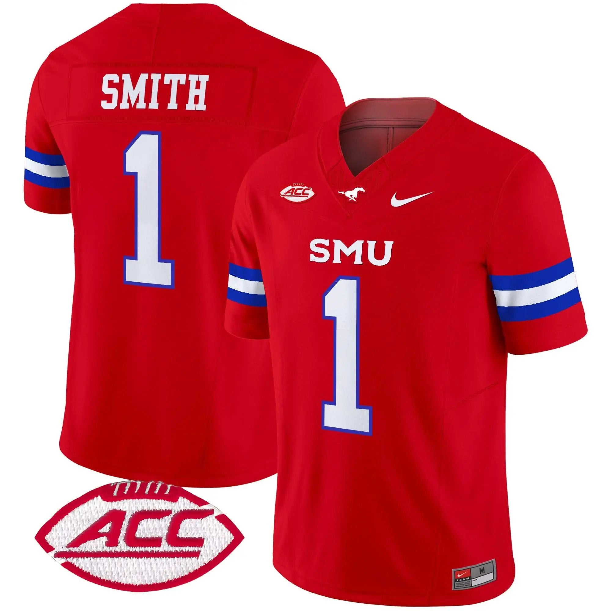 Men SMU Mustangs Football 2025 Vapor Limited Jersey - Stitched