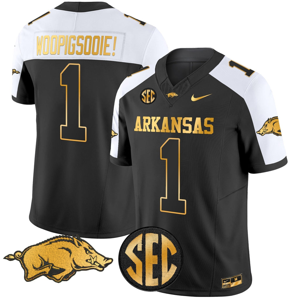 Men Arkansas Razorbacks Gold Vapor Limited Jersey - All Stitched