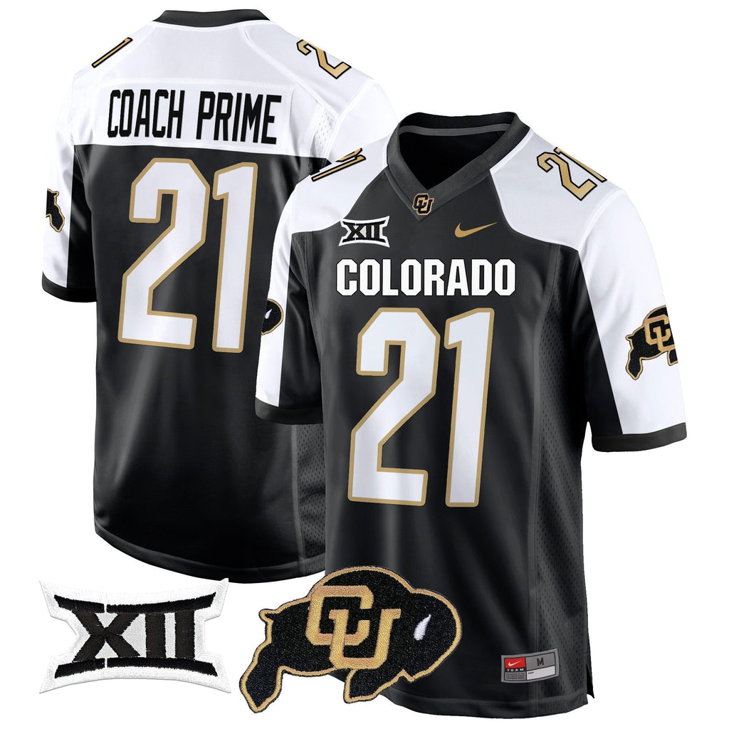 Men Colorado Buffaloes Big 12 XII Patch Game Jersey V2 - All Stitched