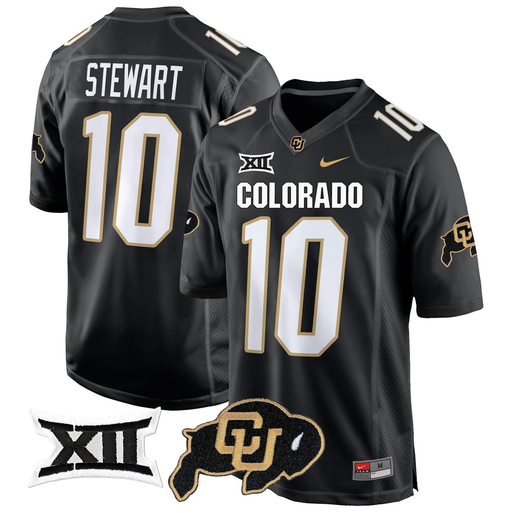Men Colorado Buffaloes Big 12 XII Patch Game Jersey V2 - All Stitched