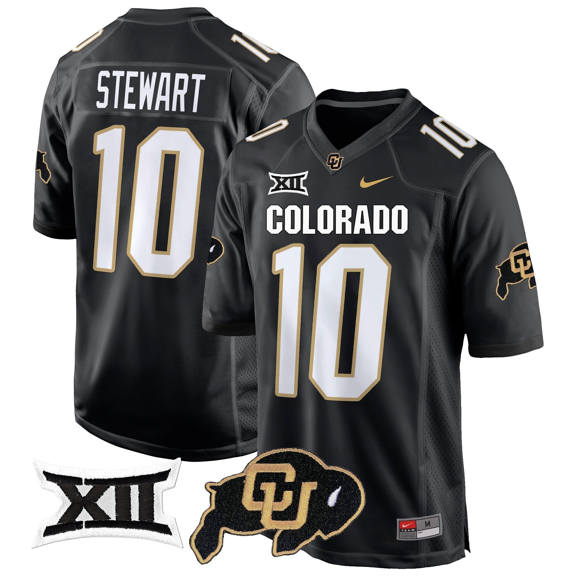 Men Colorado Buffaloes Big 12 XII Patch Game Jersey V2 - All Stitched