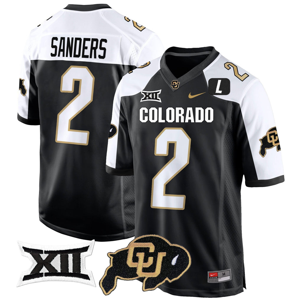 Men Colorado Buffaloes Big 12 XII Patch Game Jersey V2 - All Stitched
