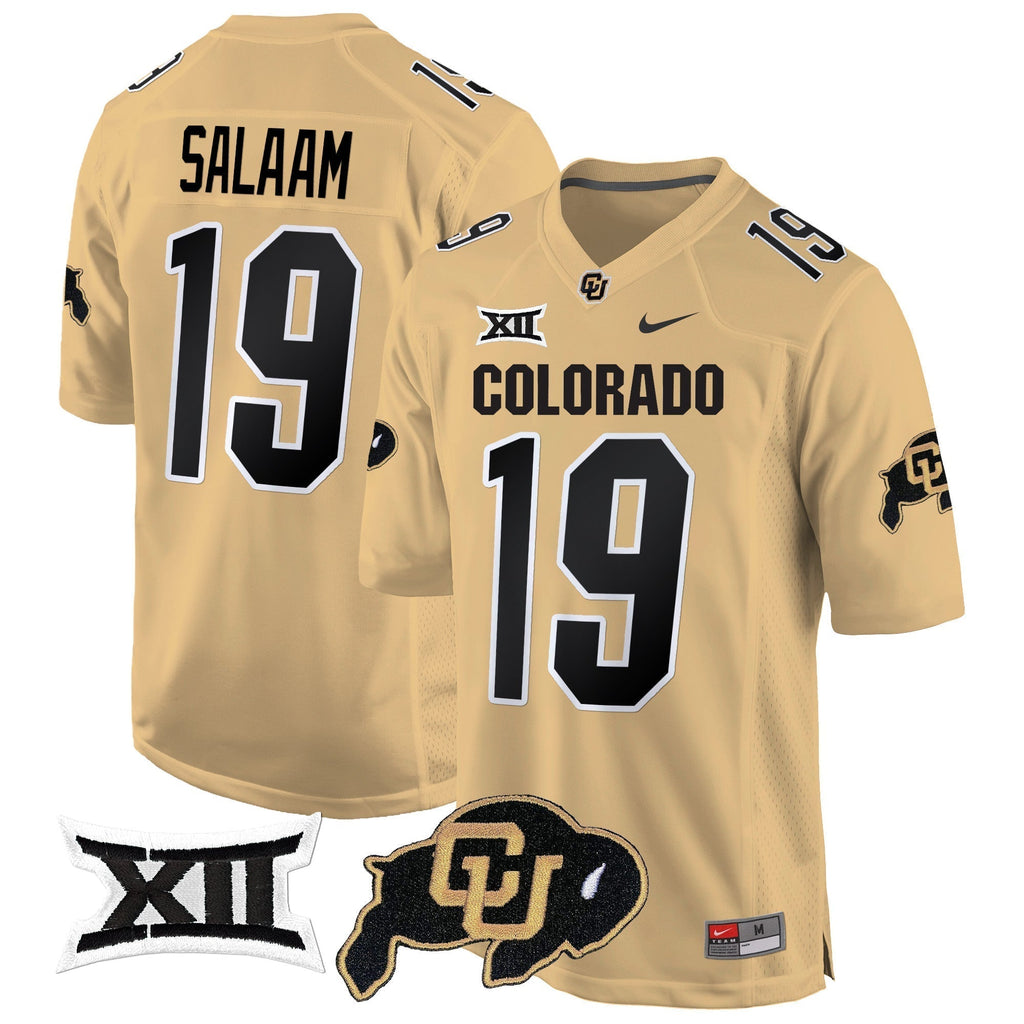 Men Colorado Buffaloes Big 12 XII Patch Game Jersey V2 - All Stitched