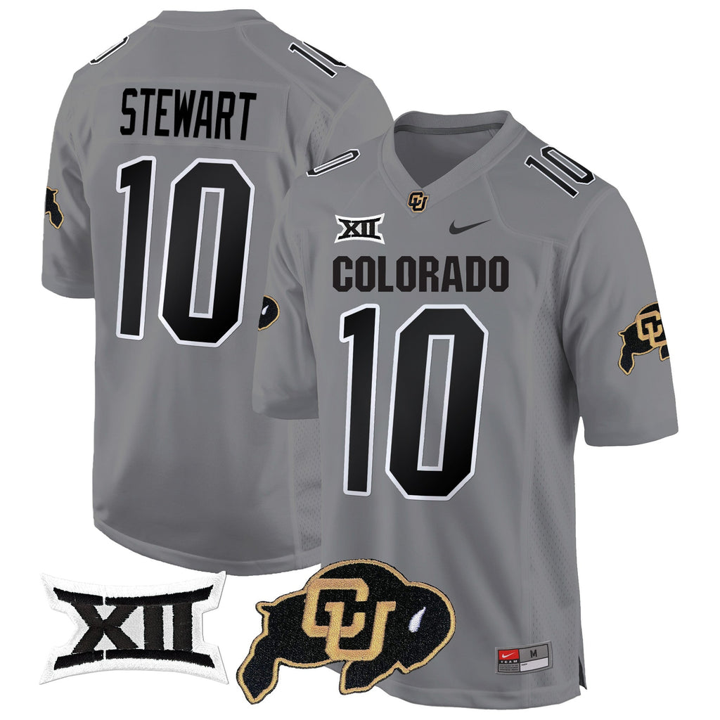Men Colorado Buffaloes Big 12 XII Patch Game Jersey V2 - All Stitched