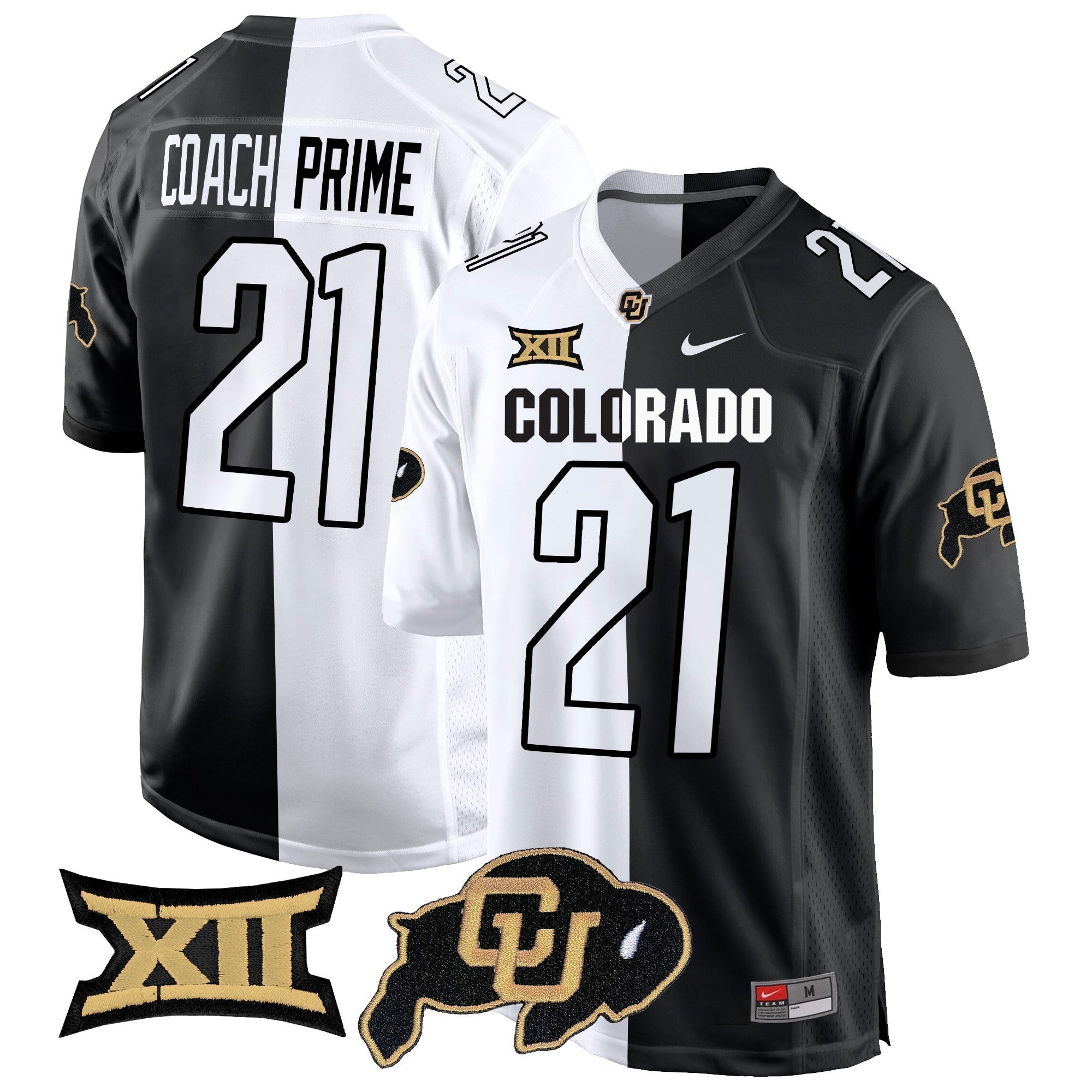 Men Colorado Buffaloes Big 12 XII Patch Game Jersey V2 - All Stitched