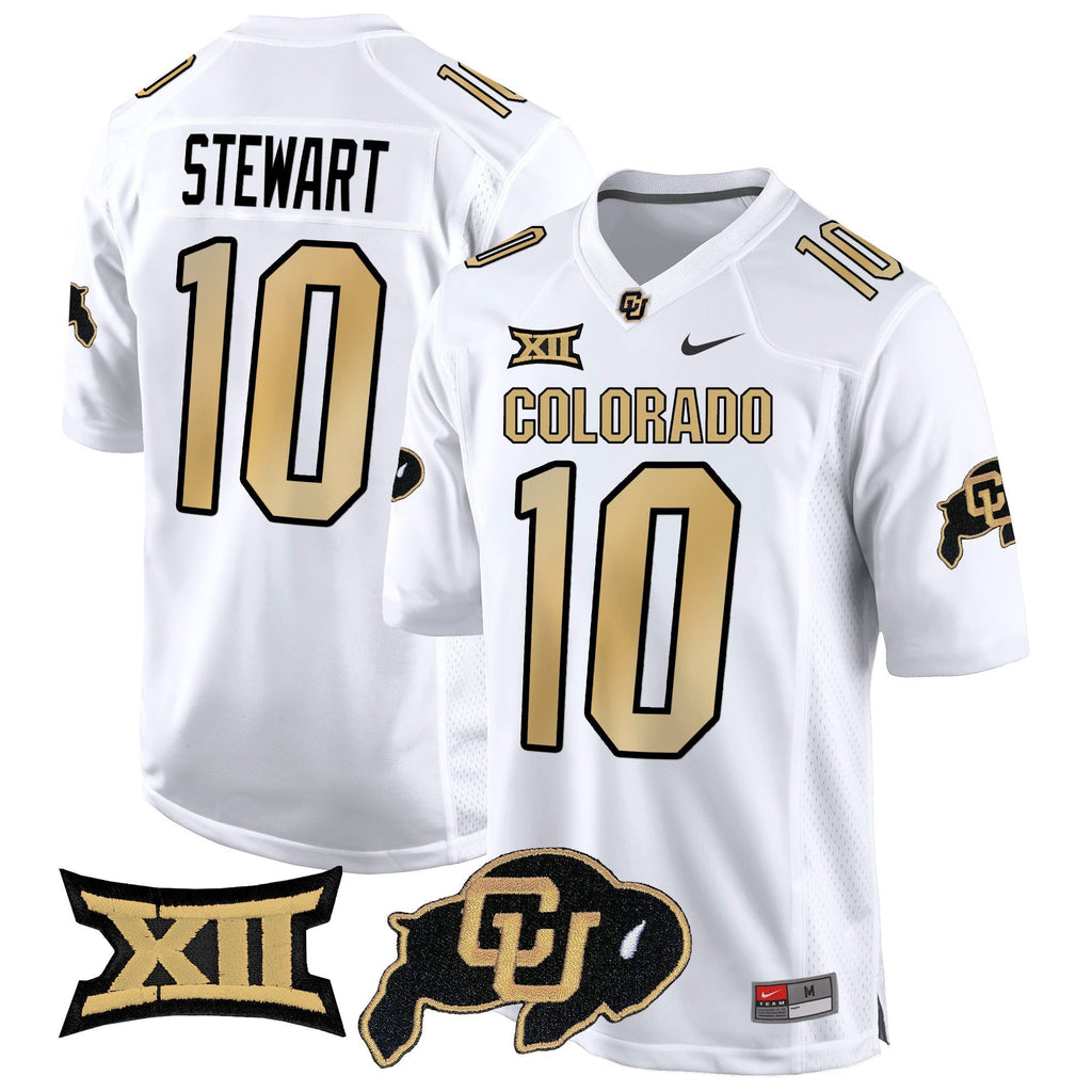 Men Colorado Buffaloes Big 12 XII Patch Game Jersey V2 - All Stitched
