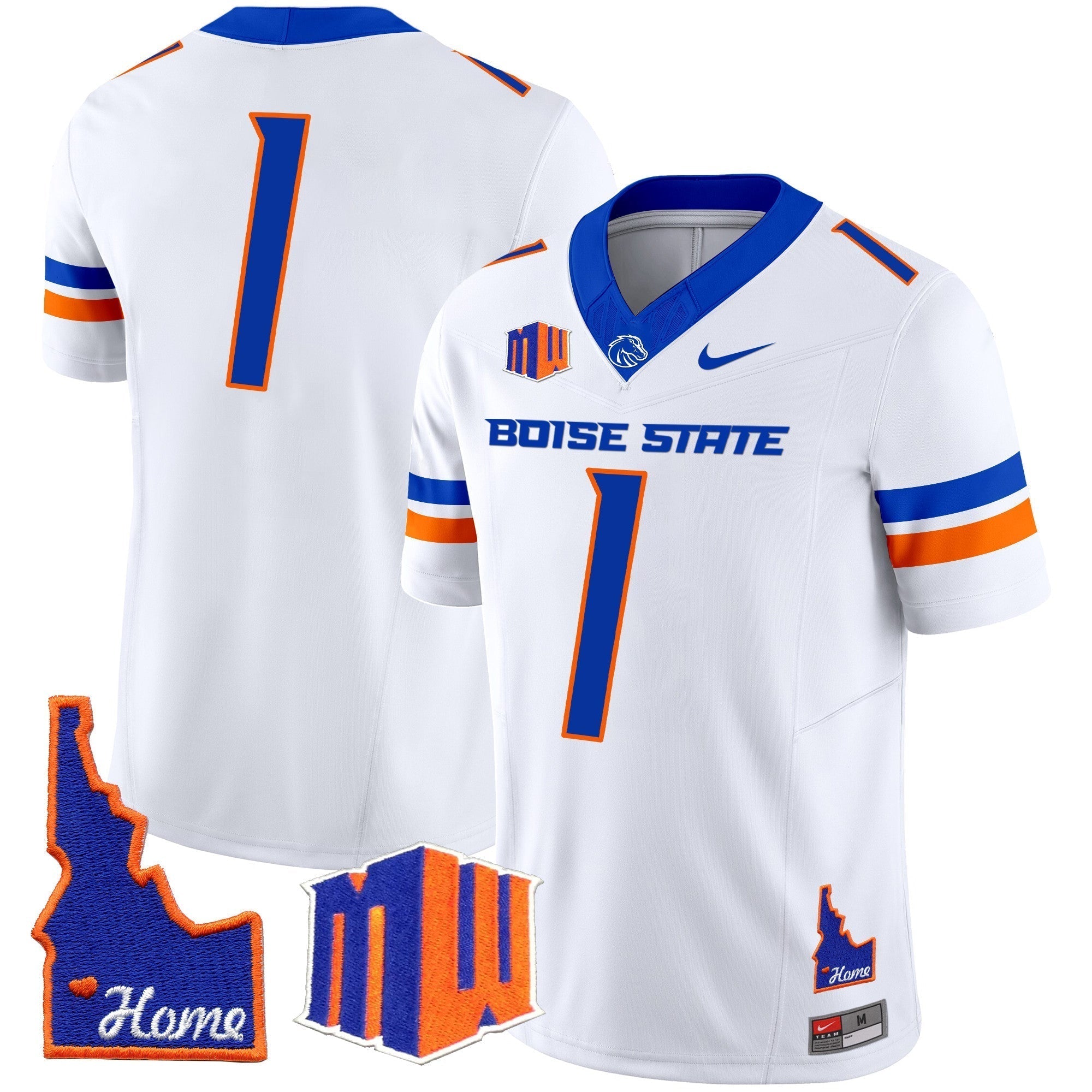 Men Boise State Broncos 2024 Home Patch Vapor Limited Jersey - All Stitched