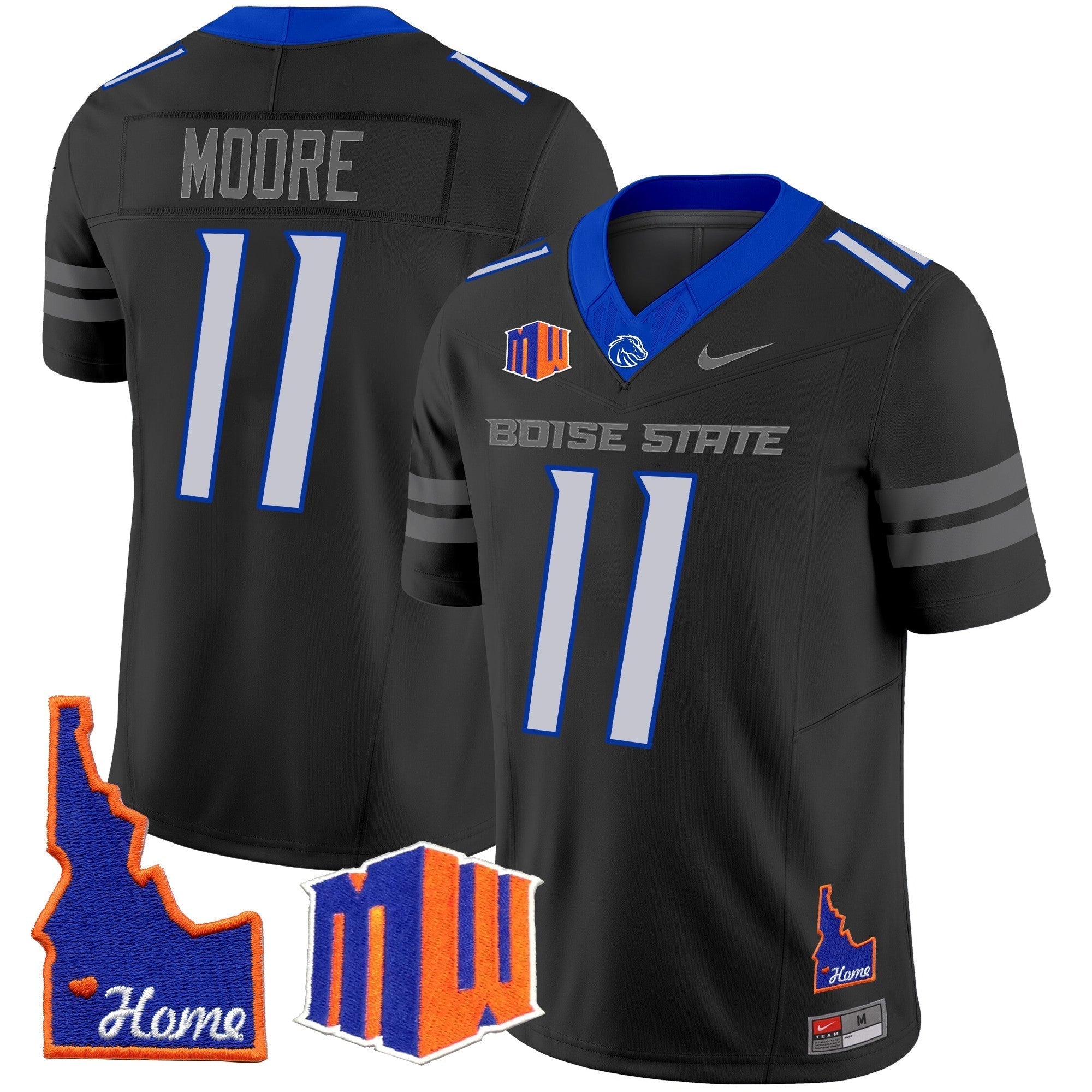 Men Boise State Broncos 2024 Home Patch Vapor Limited Jersey - All Stitched