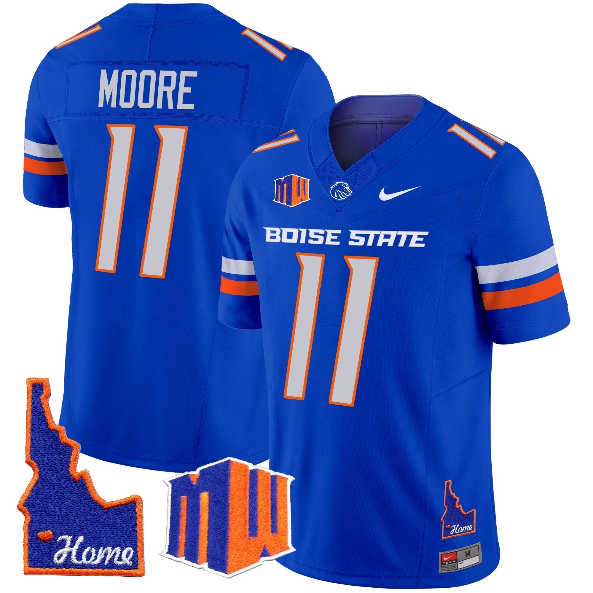 Men Boise State Broncos 2024 Home Patch Vapor Limited Jersey - All Stitched
