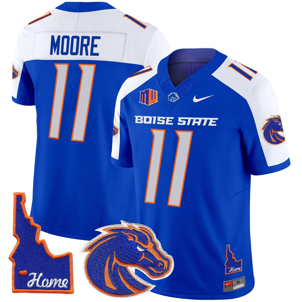 Men Boise State Broncos 2024 Home Patch Vapor Limited Jersey - All Stitched
