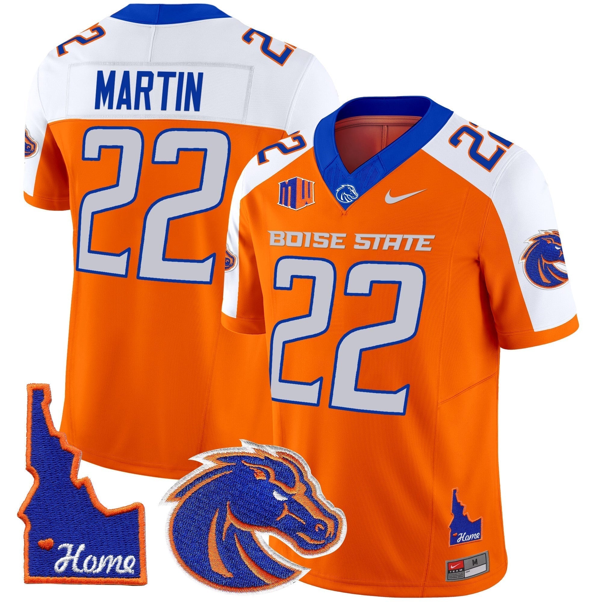Men Boise State Broncos 2024 Home Patch Vapor Limited Jersey - All Stitched