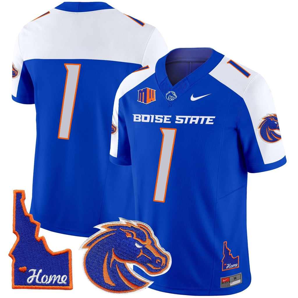 Men Boise State Broncos 2024 Home Patch Vapor Limited Jersey - All Stitched